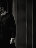 Nazm Linen Kurta in Stone.